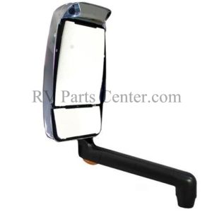 RV Motorhome Mirror, Driver Side, Chrome/Black, w/ Camera, 14 Inch Lighted Arm, Velvac 719503-1