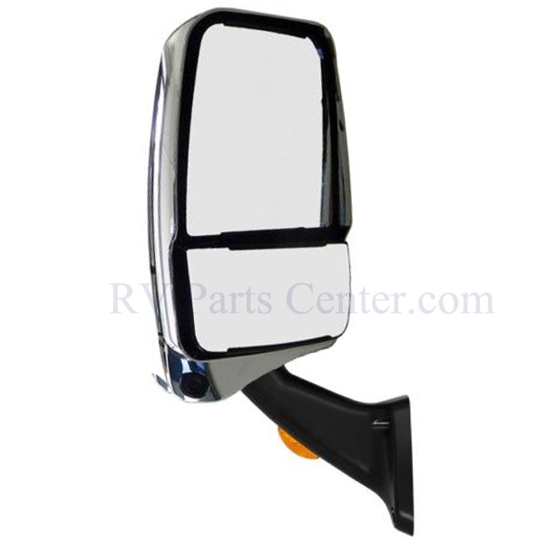 Driver Side RV Mirror, Chrome-Black with Camera, Velvac 719917